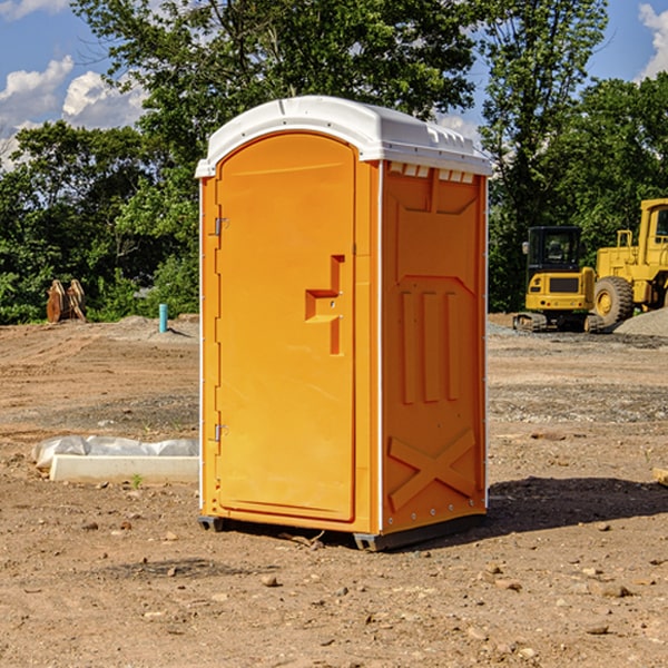 how often are the porta potties cleaned and serviced during a rental period in Curtis NE